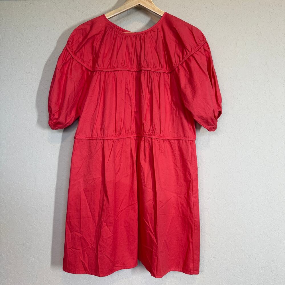 Women's Nasty Gal Back in a Mini‎ Deep Pink Tiered Short Sleeve Dress Size 4 NEW
